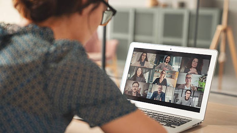 Woman on a Zoom Call