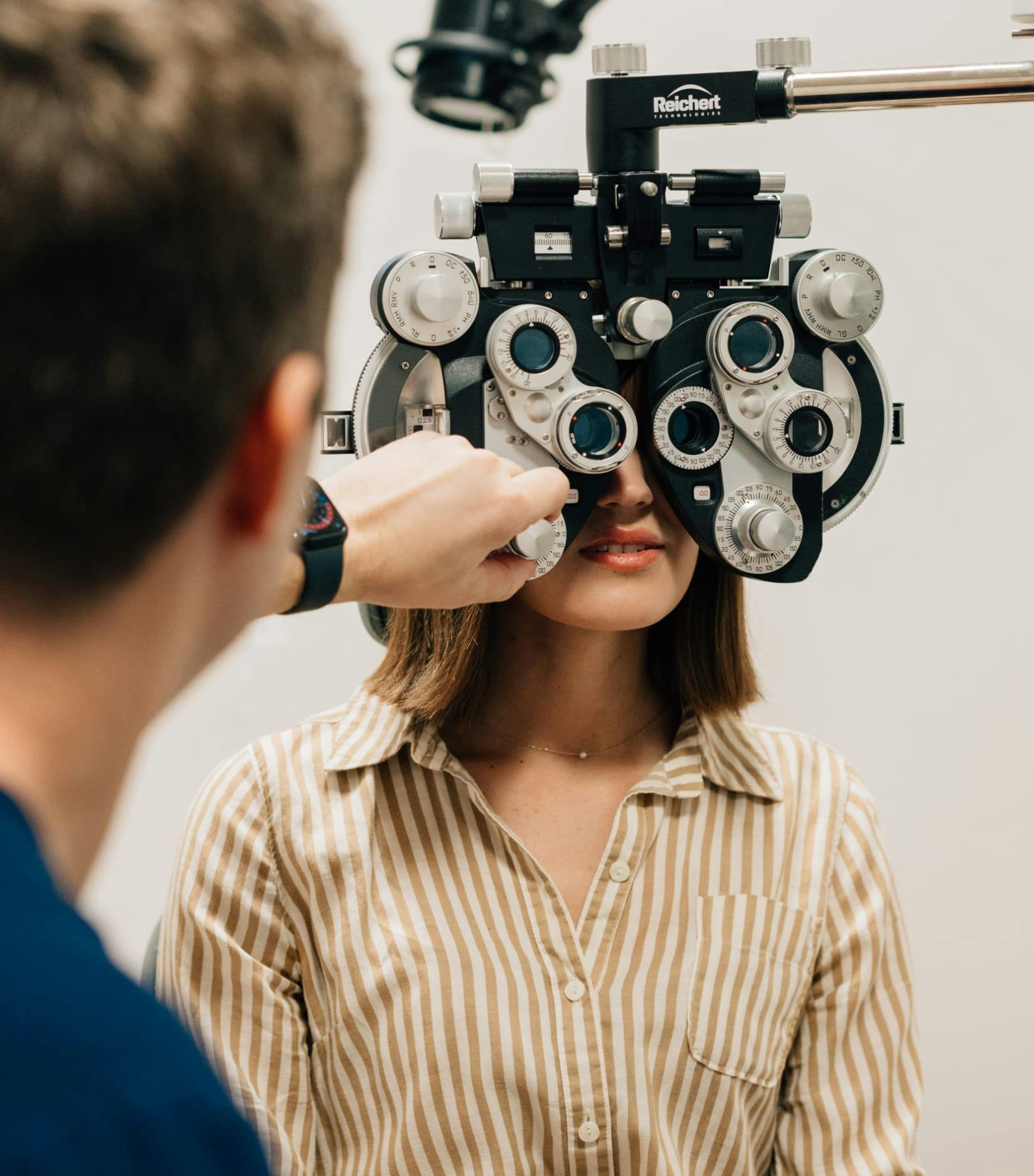 woman getting an eye exam