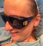 Waring Vision patient wearing protective goggles 3