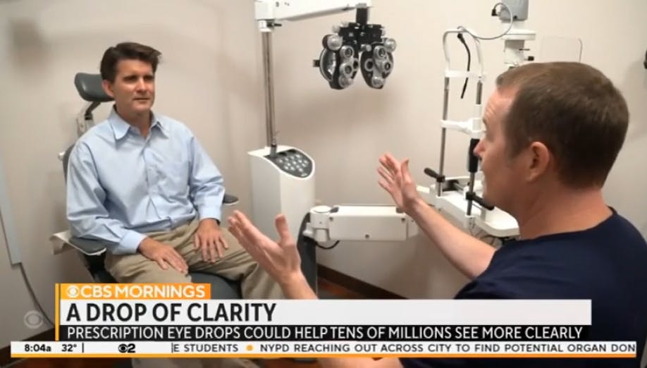 Dr. Waring discussing Vuity with CBS national news