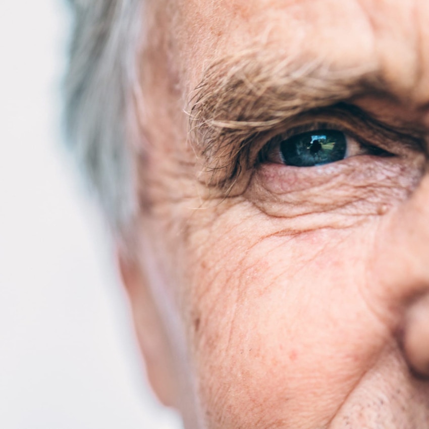 Close up of older pesons eye