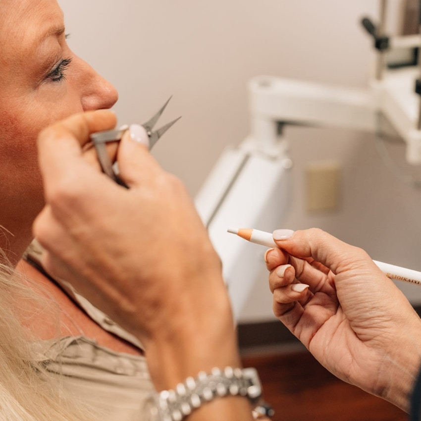 Woman during consultation