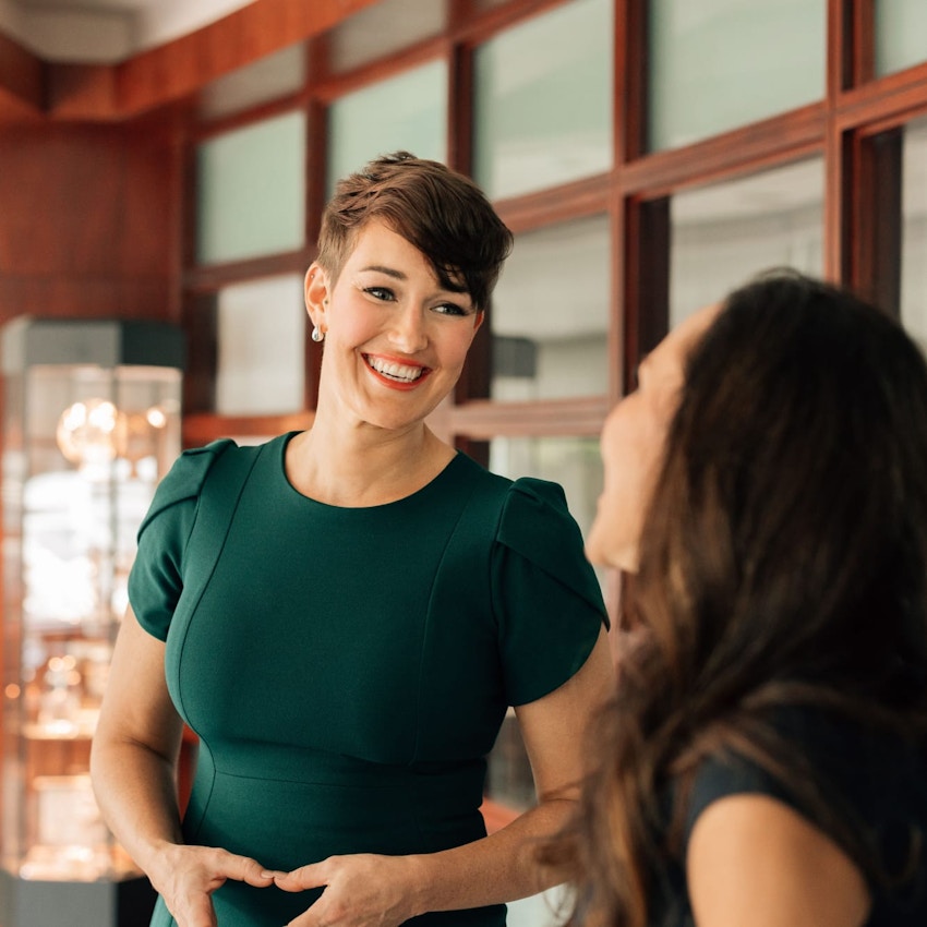 Doctor and woman speaking