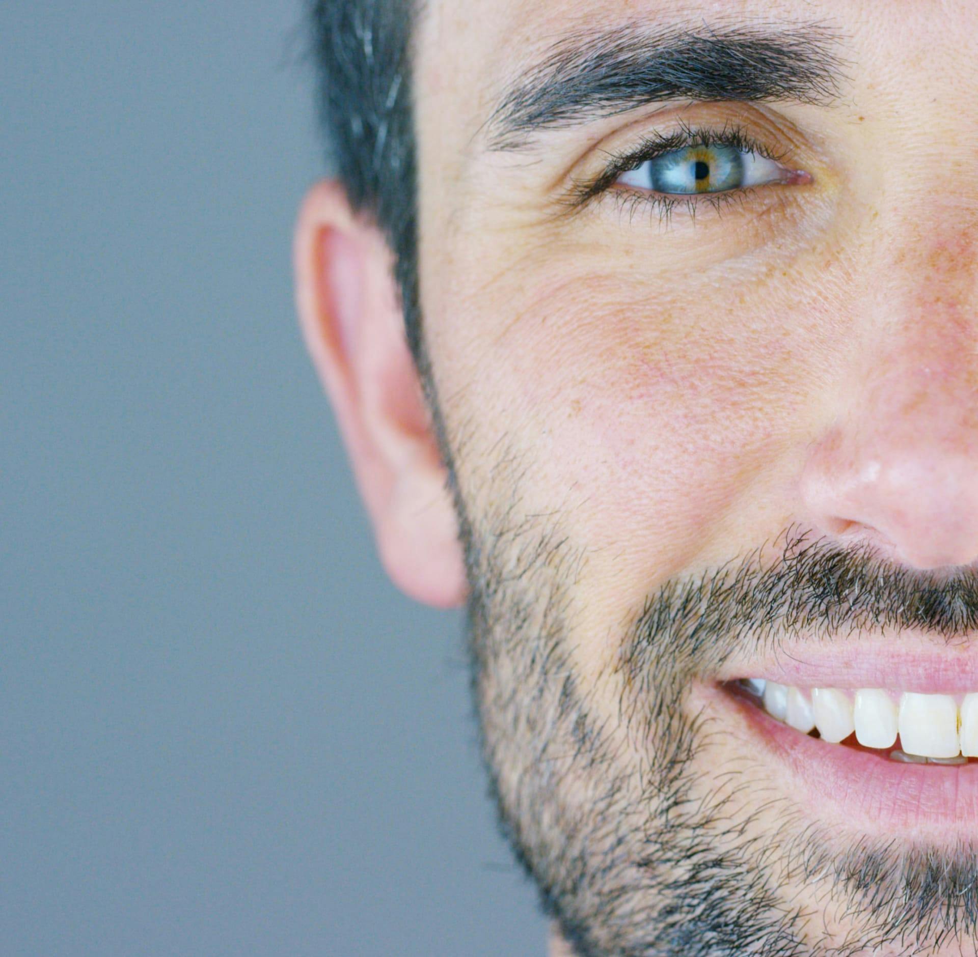 Close up of man smiling