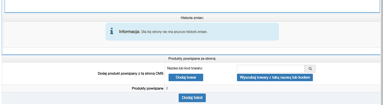 Edycja własnej strony CMS - dodatkowe opcje