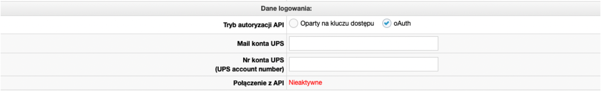 Autoryzacja oAuth UPS