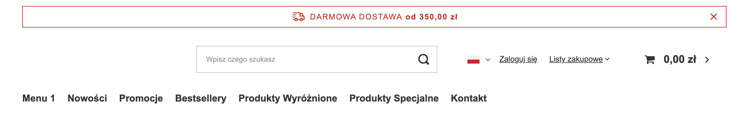 pasek "darmowa dostawa"