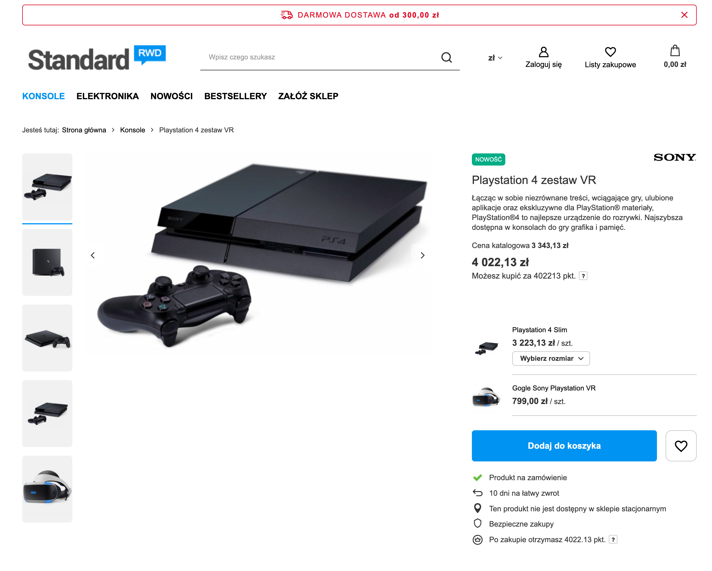 Efekt po zastosowaniu kodu CSS i usunięciu literału "w zestawie"