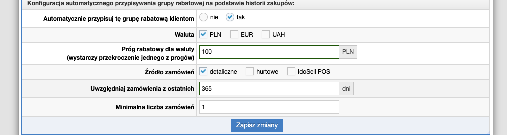 Grupy rabatowe - automatyczne dodawanie do grupy