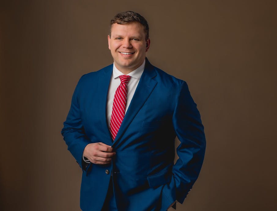 Benjamin Dubose in blue suit