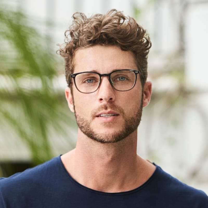 man wearing glasses