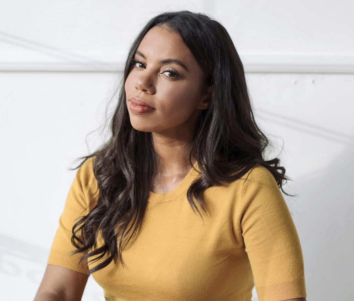 Woman tilting her head