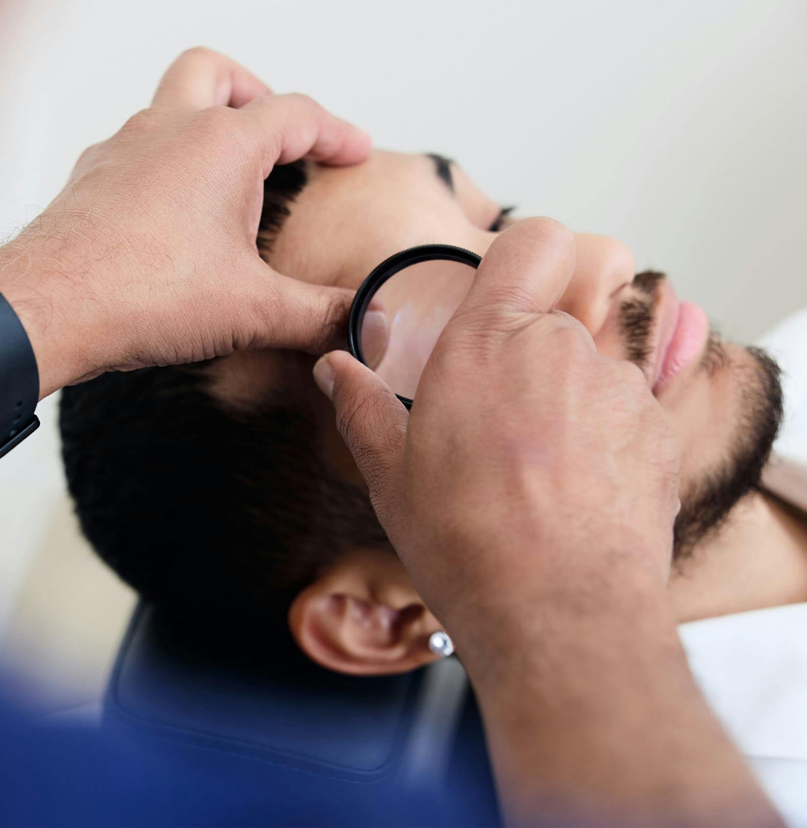 Man during treatment