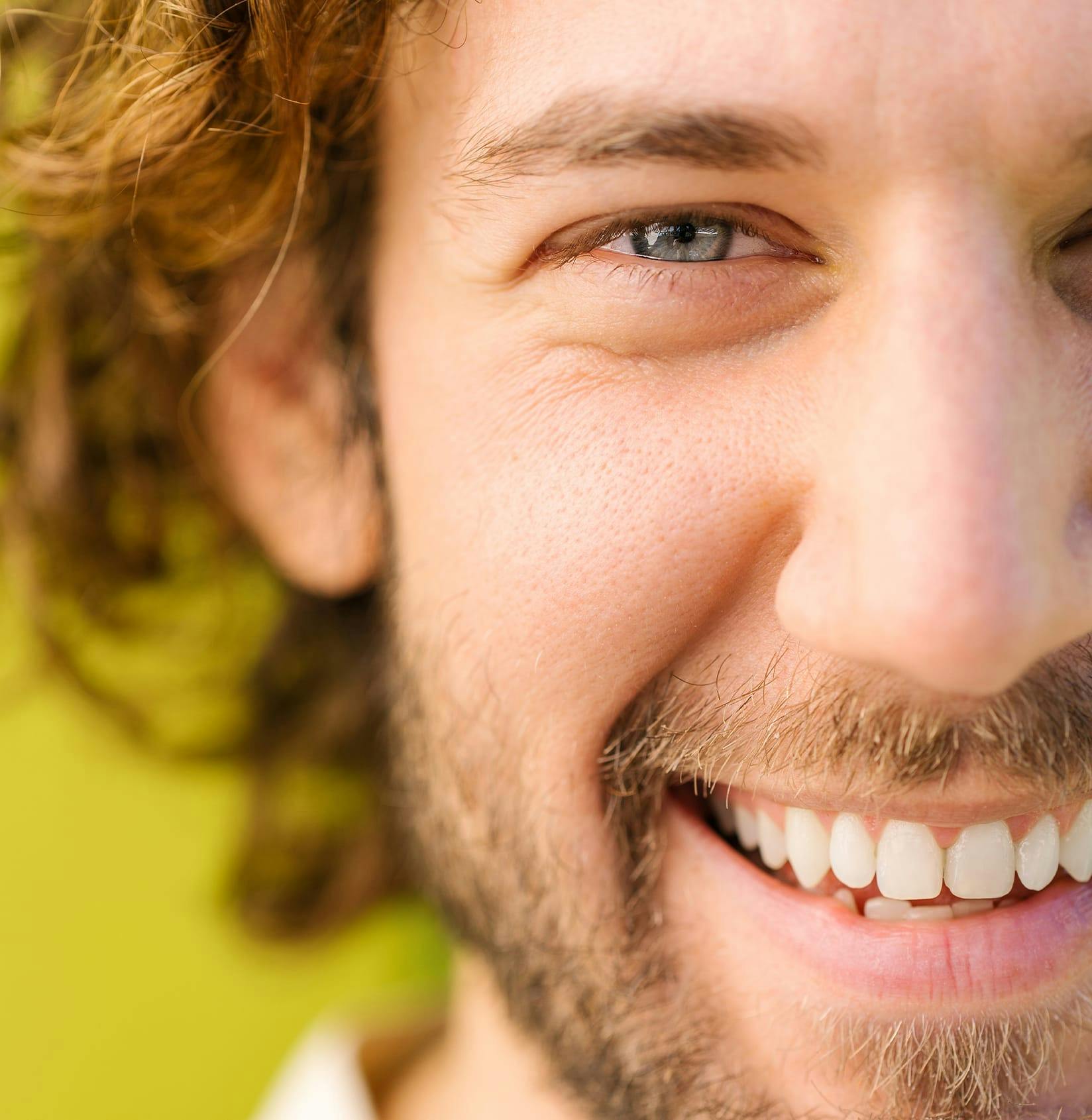 Close up of man smiling