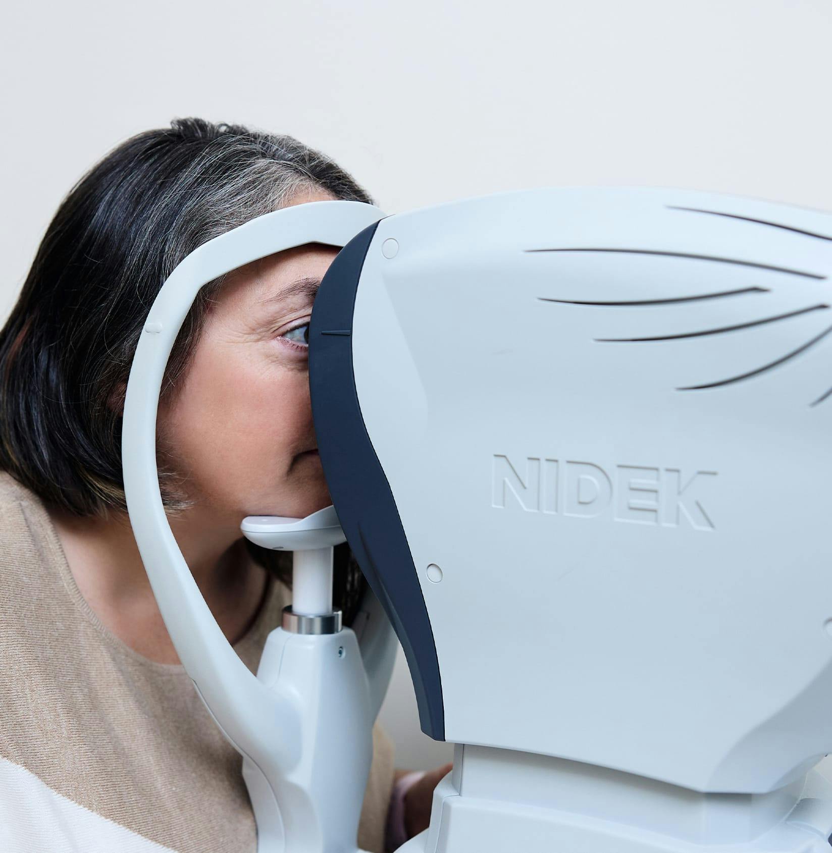 Woman during eye exam