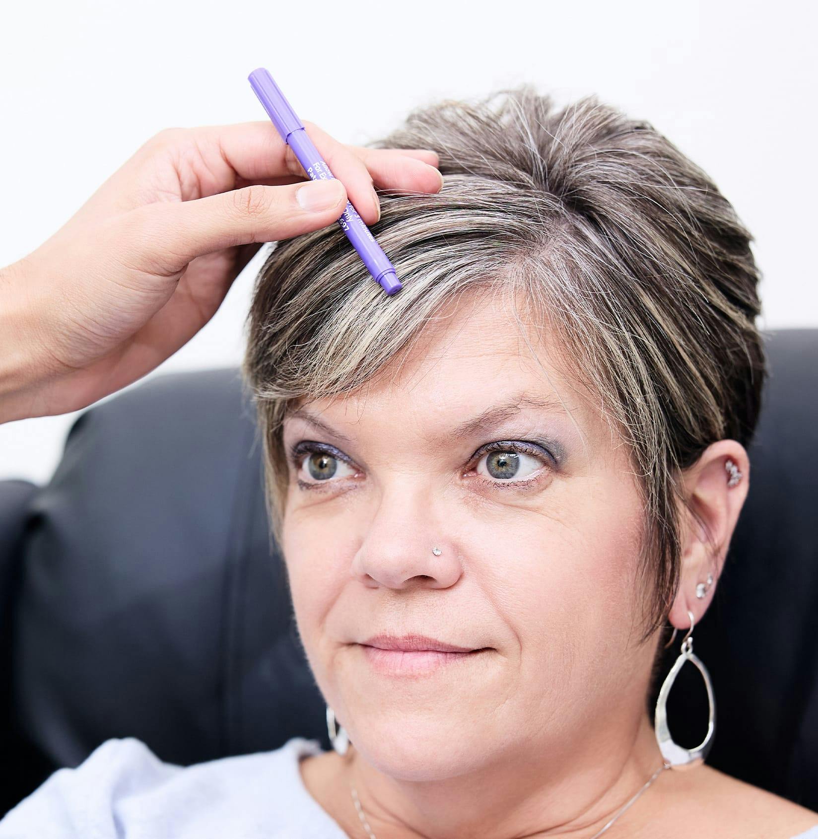 Woman during eye exam