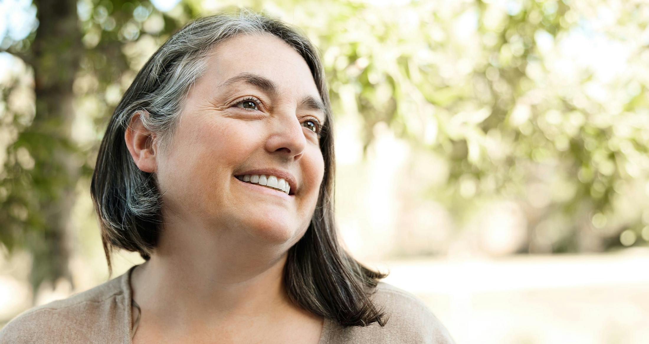 woman smiling