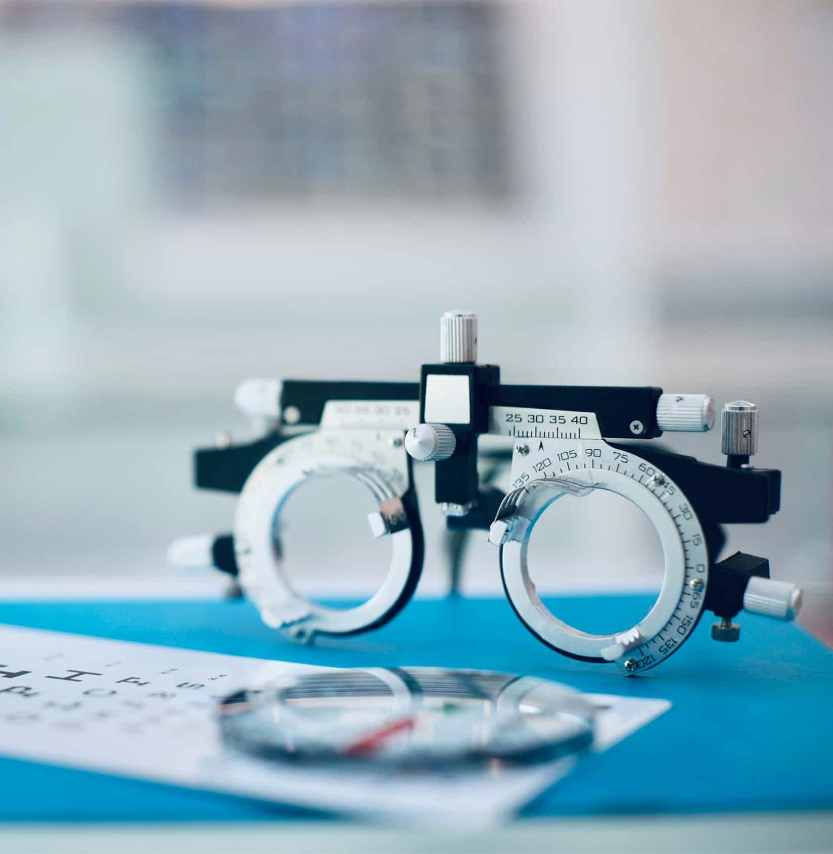 Eye exam glasses