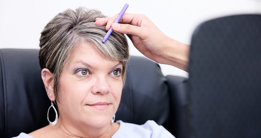 Woman during consultation