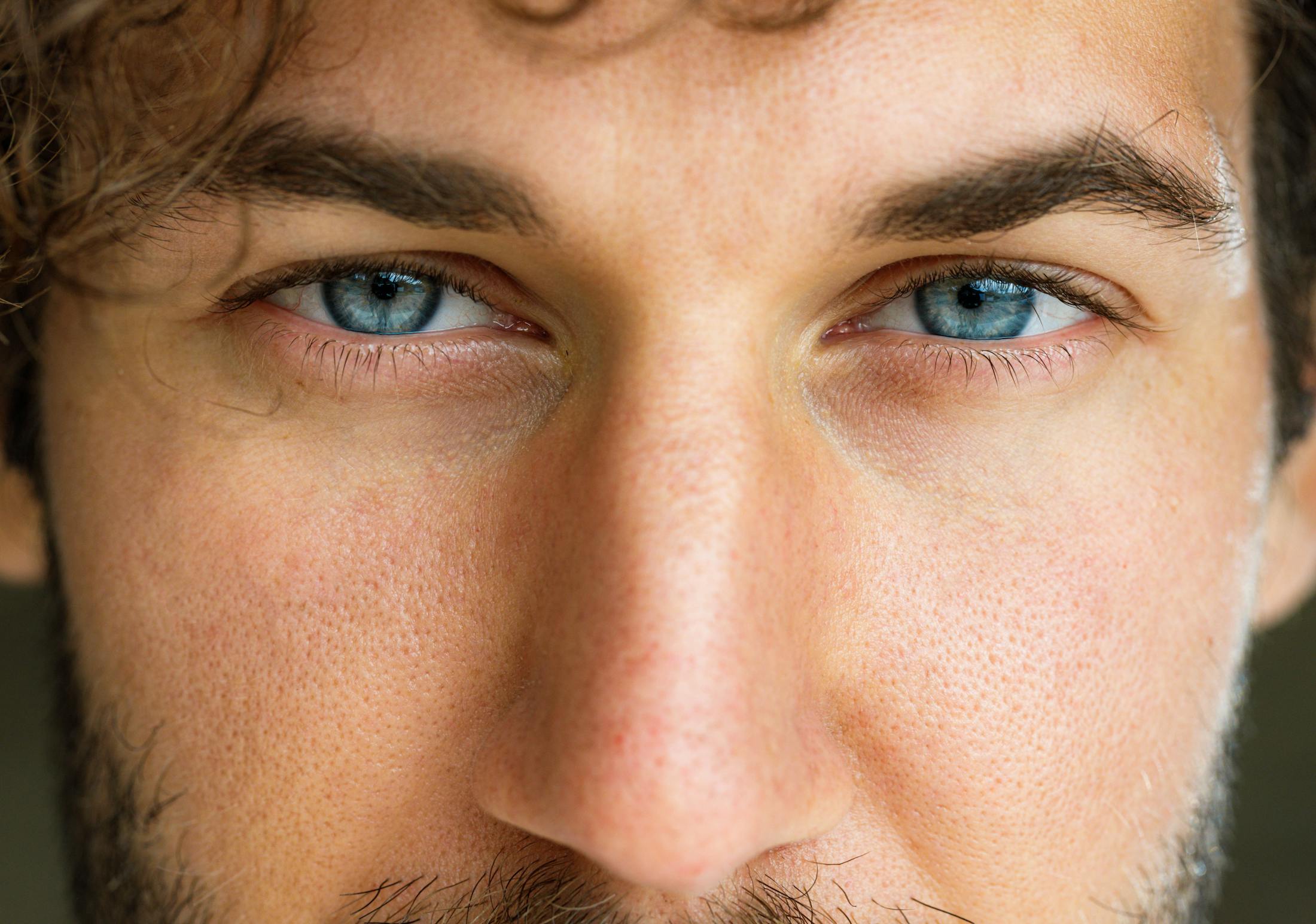 Man with blue eyes