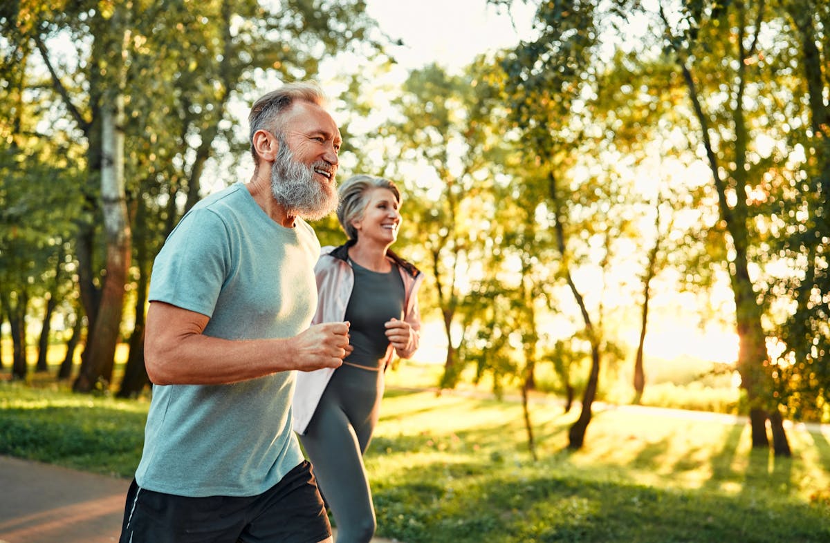 A couple running