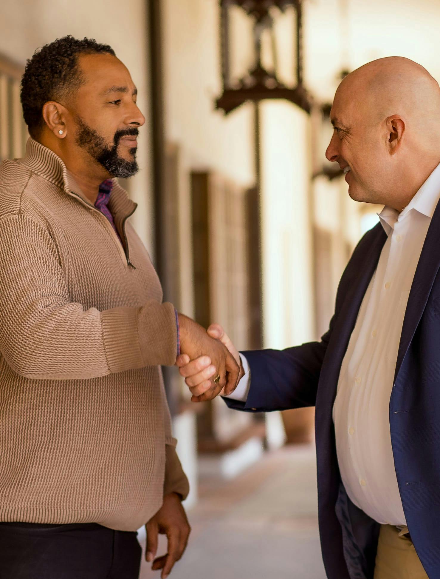 Vader and client shaking hands