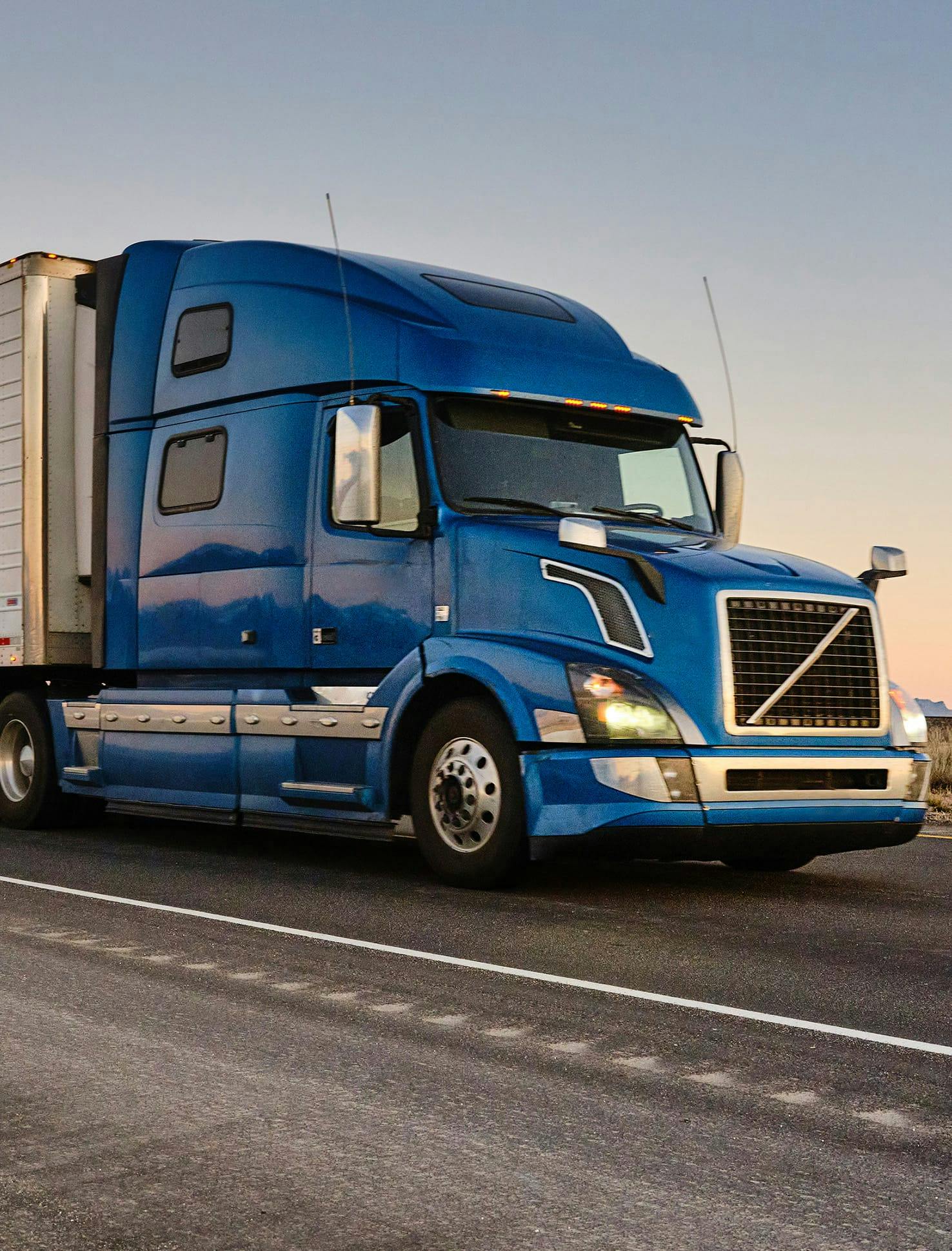 Truck on the road