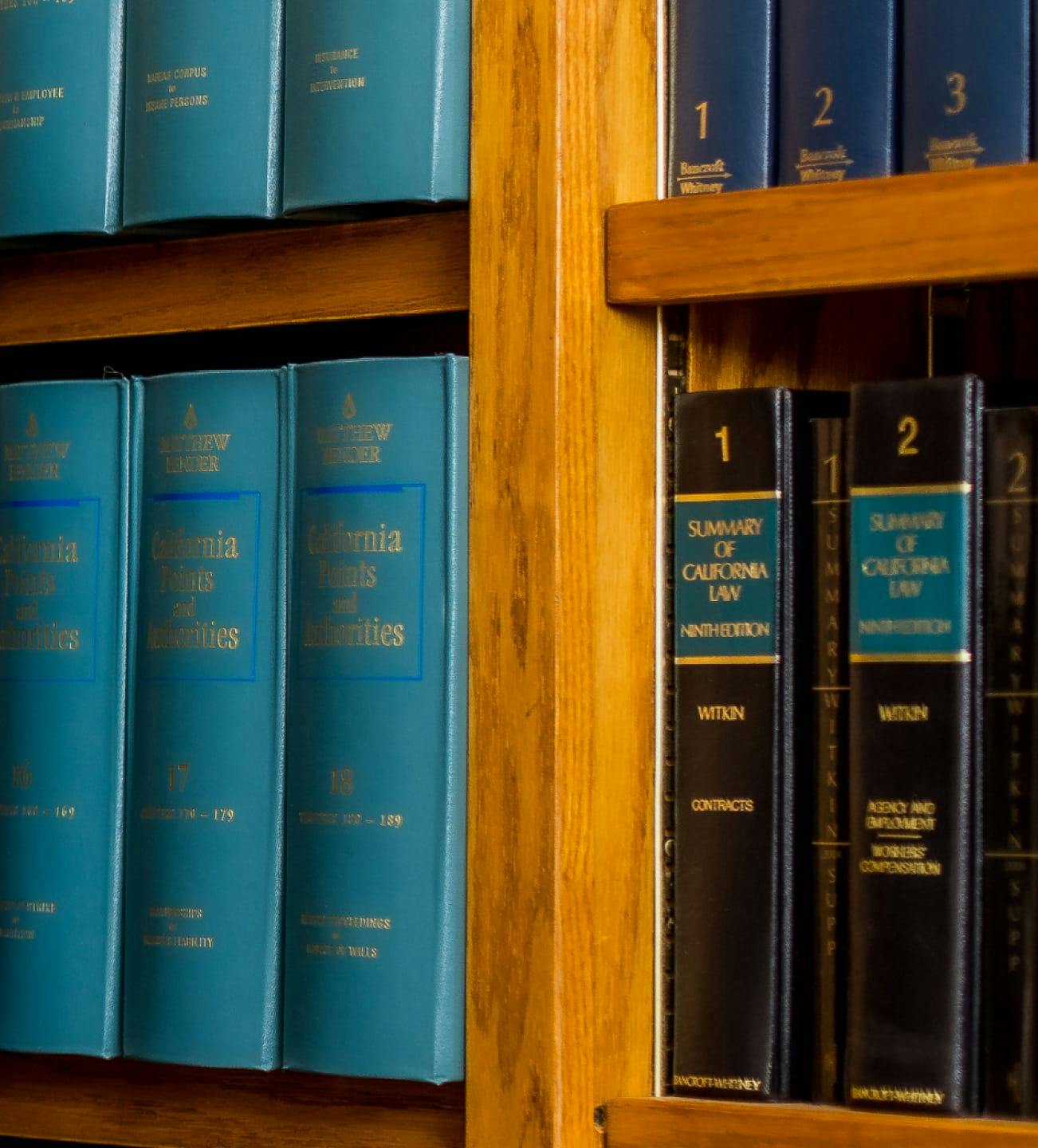 Close up of a bookshelf