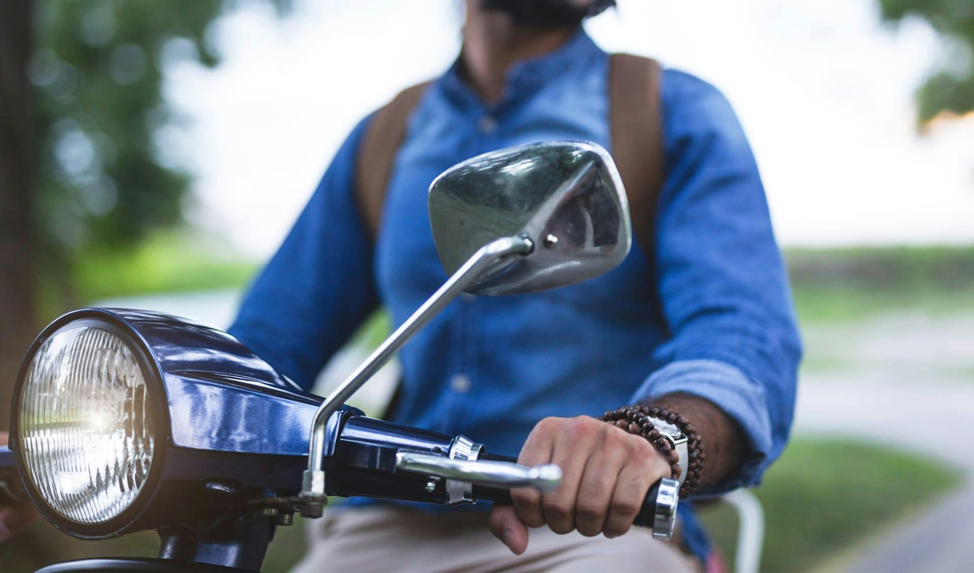 Man on scooter