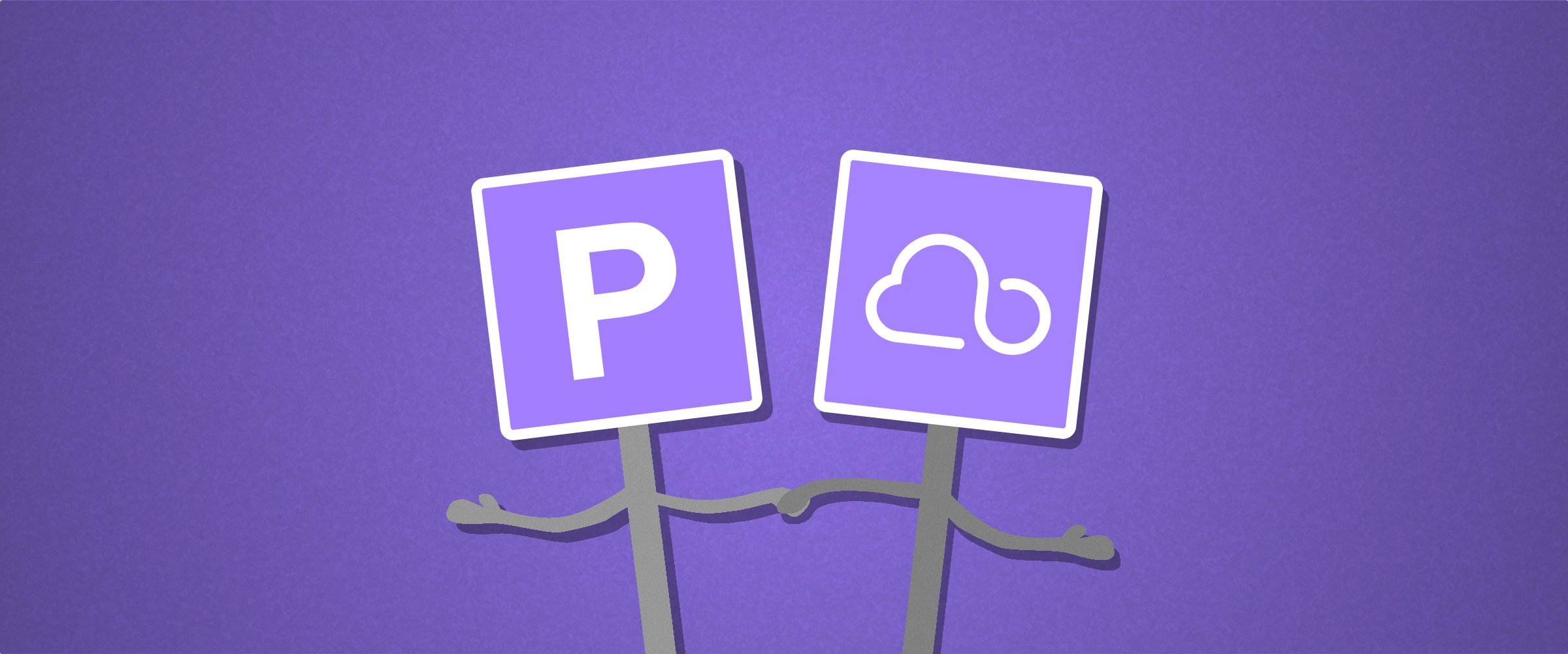 Billogram's logo holding hands with a parking company