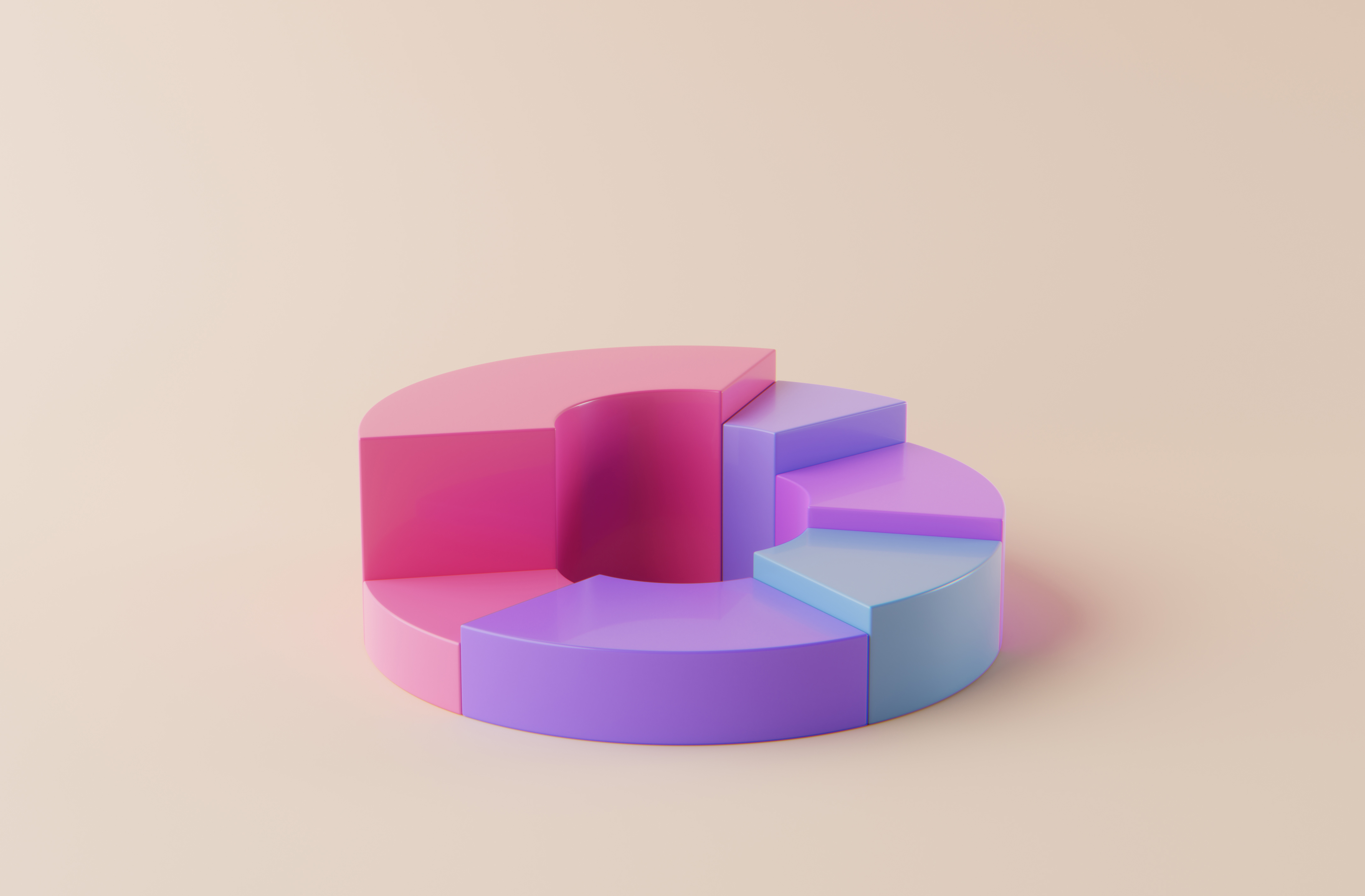 3-D Kreisdigramm ohne inhaltlichen Bezug