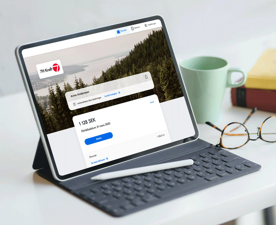 Foto eines Laptops das die 7h Kraft Version von Billogram zeigt