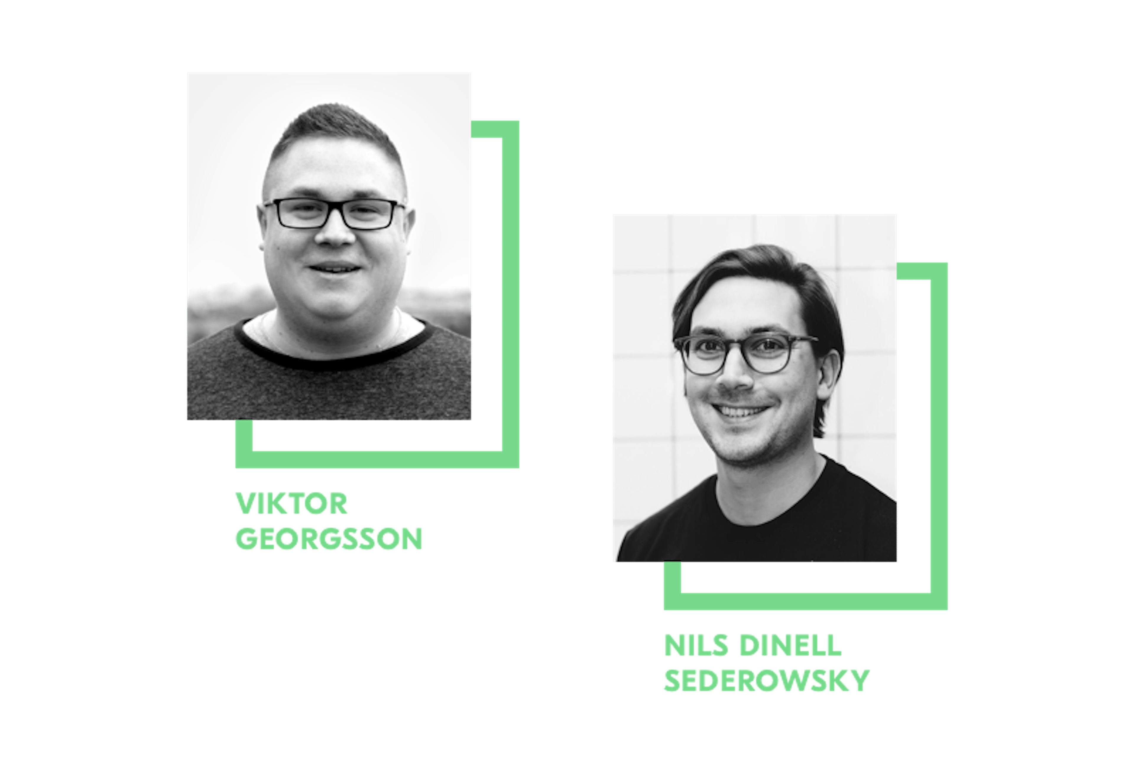 Portraits of Viktor Georgsson and Nils Dinell Sederowsky of Vimla