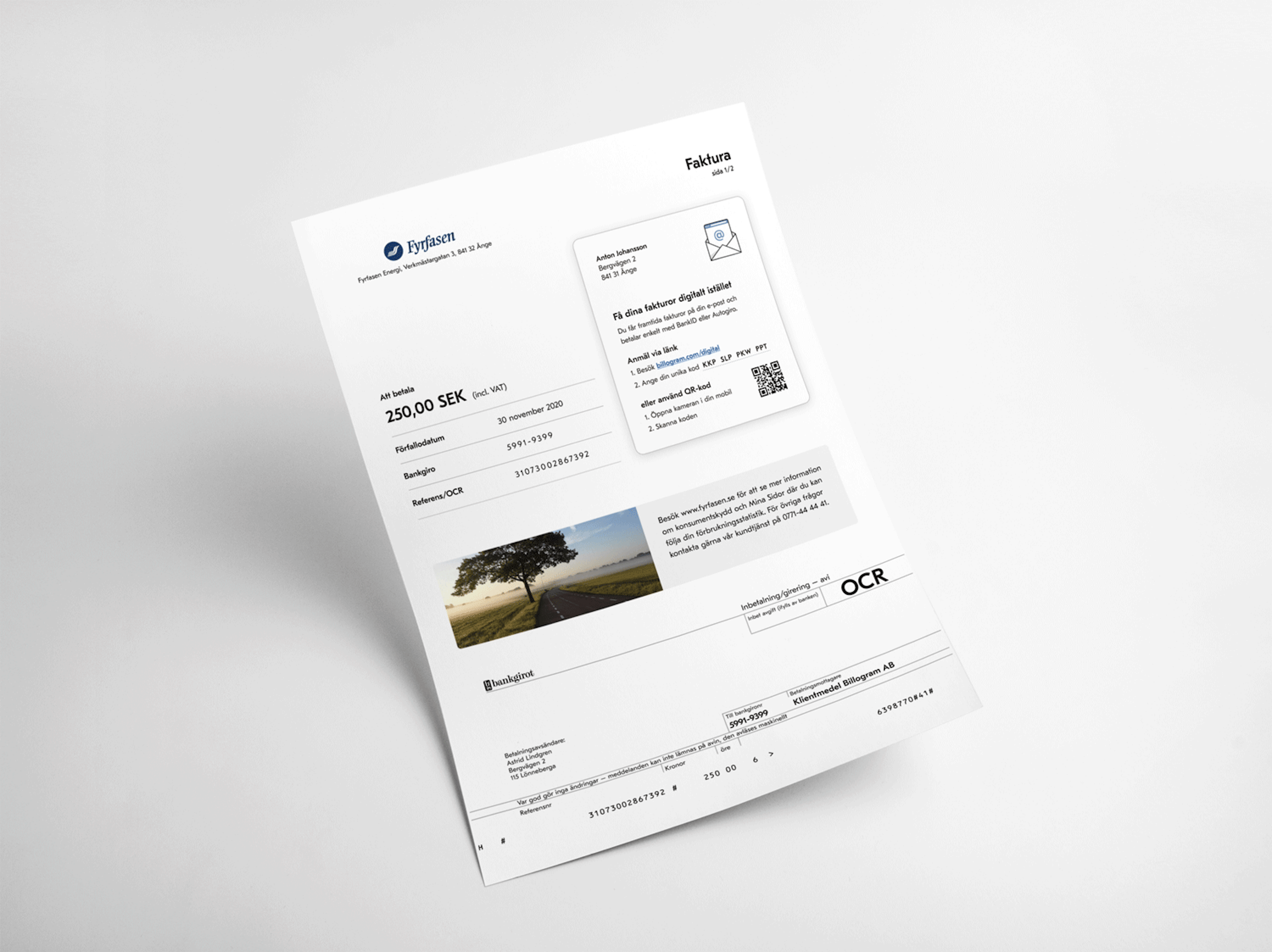Fyrsfasen invoice by Billogram