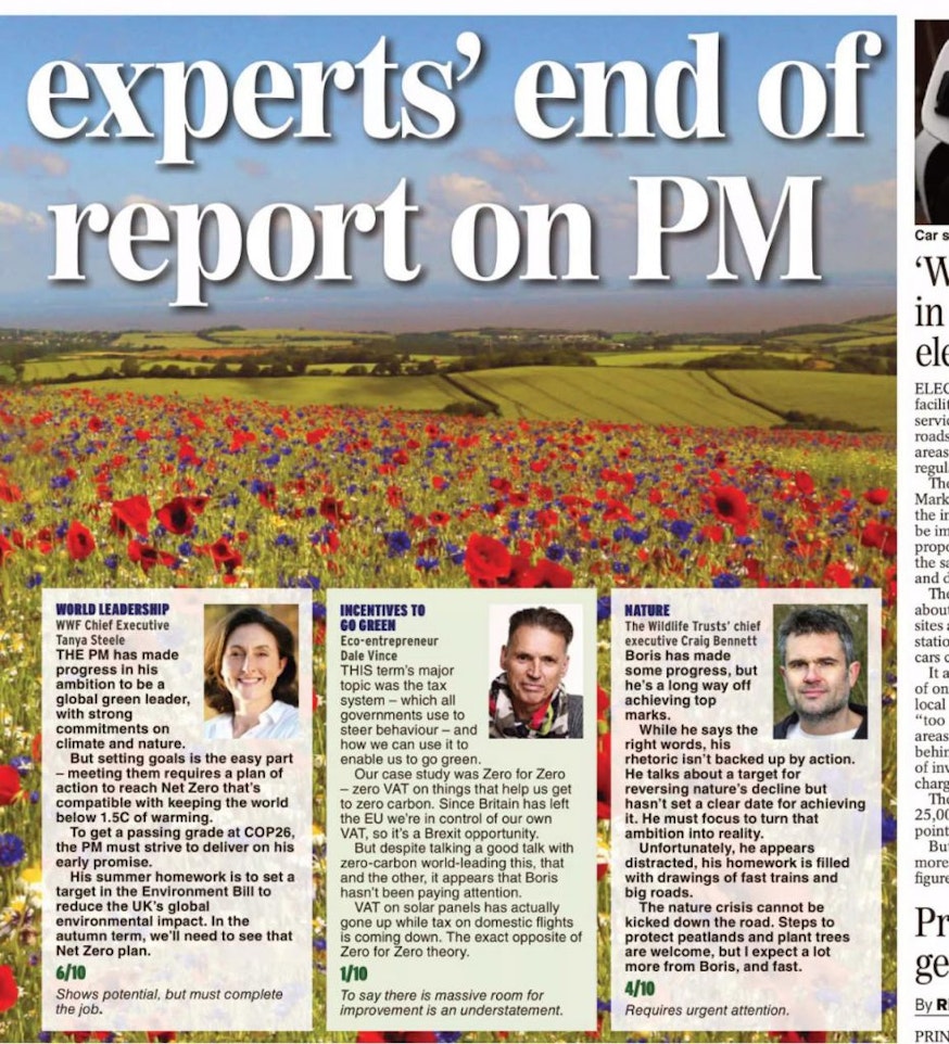 Boris Johnson school report for the Daily Express