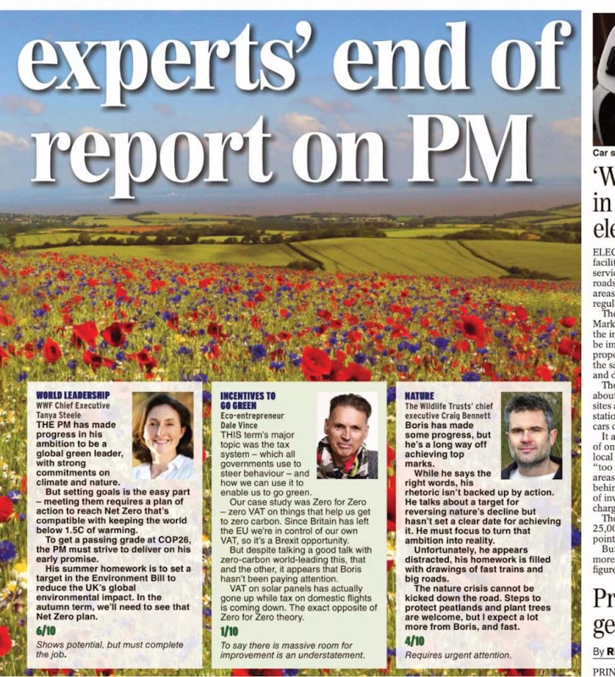 Boris Johnson school report for the Daily Express