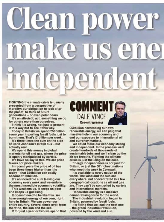 Clean power top make us energy independent