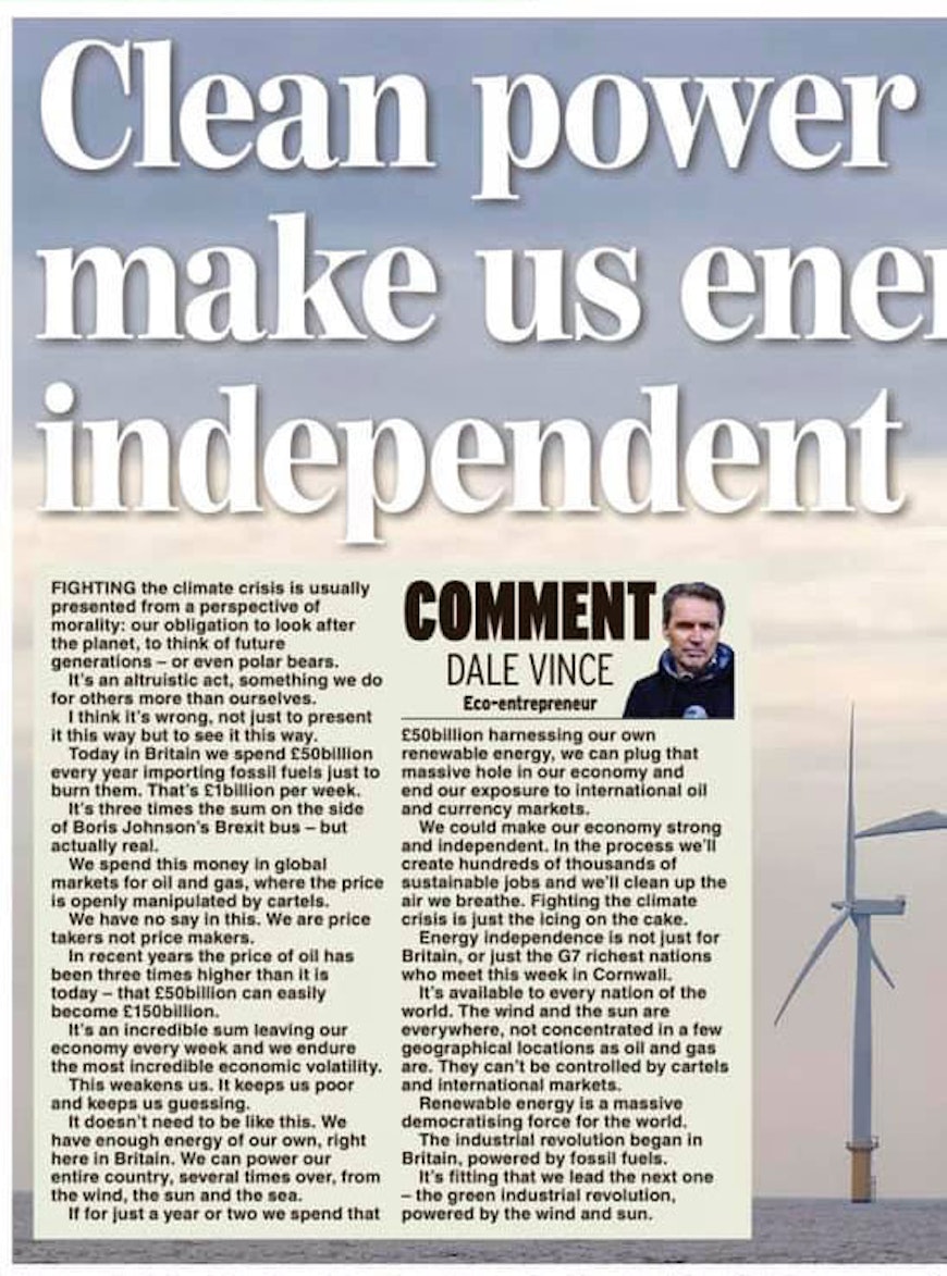 Clean power top make us energy independent