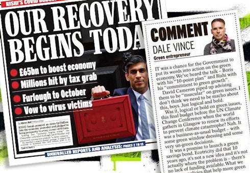 Yesterday’s budget was a chance for the government to put its words into action – on the Green Economy Featured Image