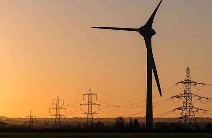 windmill and pylons