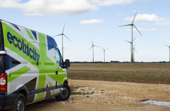 Van and windmills