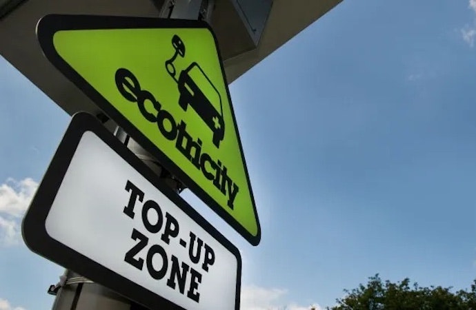 Geen superhighway sign