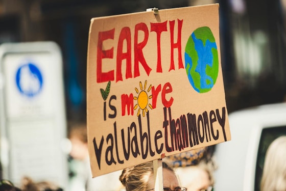 climate protest sign