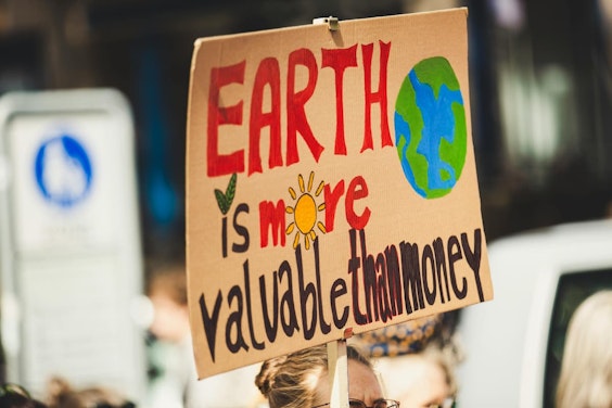climate protest sign