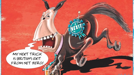 Nigel Farage Nexit donkey cartoon