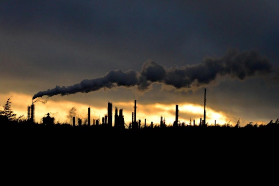 Industrial area at sunset - Photo by James Smeaton