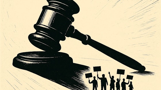 Gavel casting a shadow