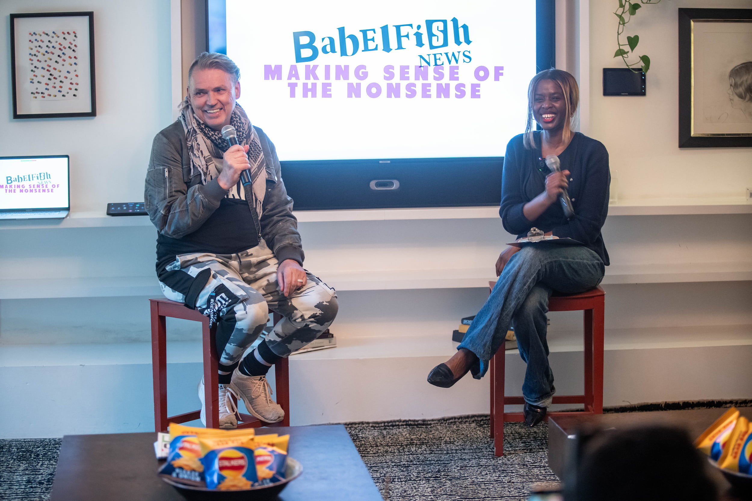 Dale Vince and June Sarpong