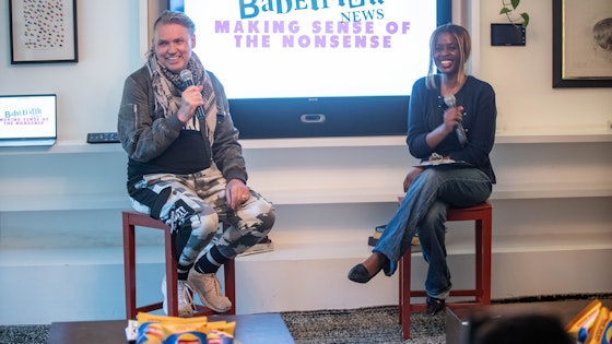Dale Vince and June Sarpong