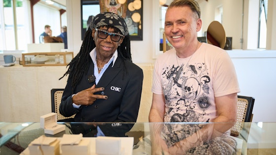 Nile Rodgers at Skydiamond with Dale Vince